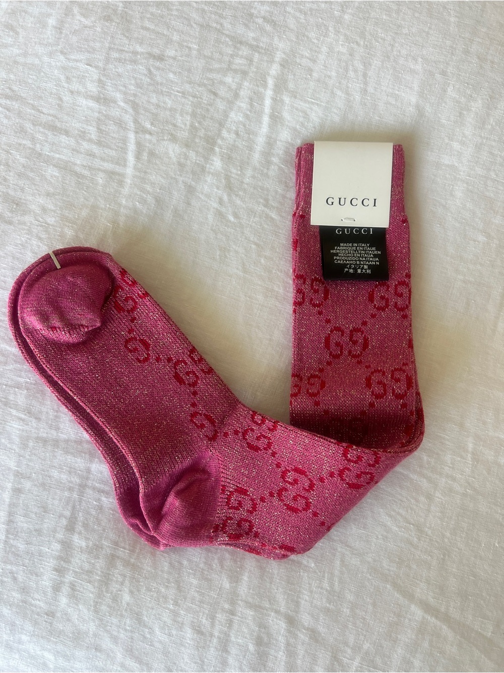 Pink GG Logo Socks - Picture 4 of 4